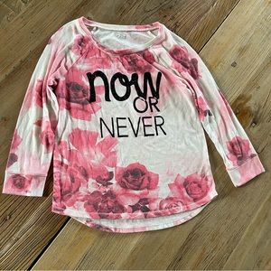 Justice Pink Top Sz 14